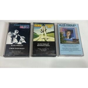 Elvis Presley Vintage 80s Cassette Taped Lot Of 3 Separate Ways Love Ballads